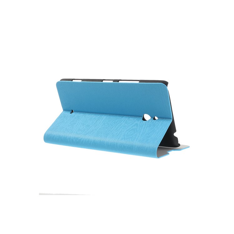 For Nokia Lumia 1320 RM-994 RM-995 RM-996 Wood Grain Stand Leather Case - Blue