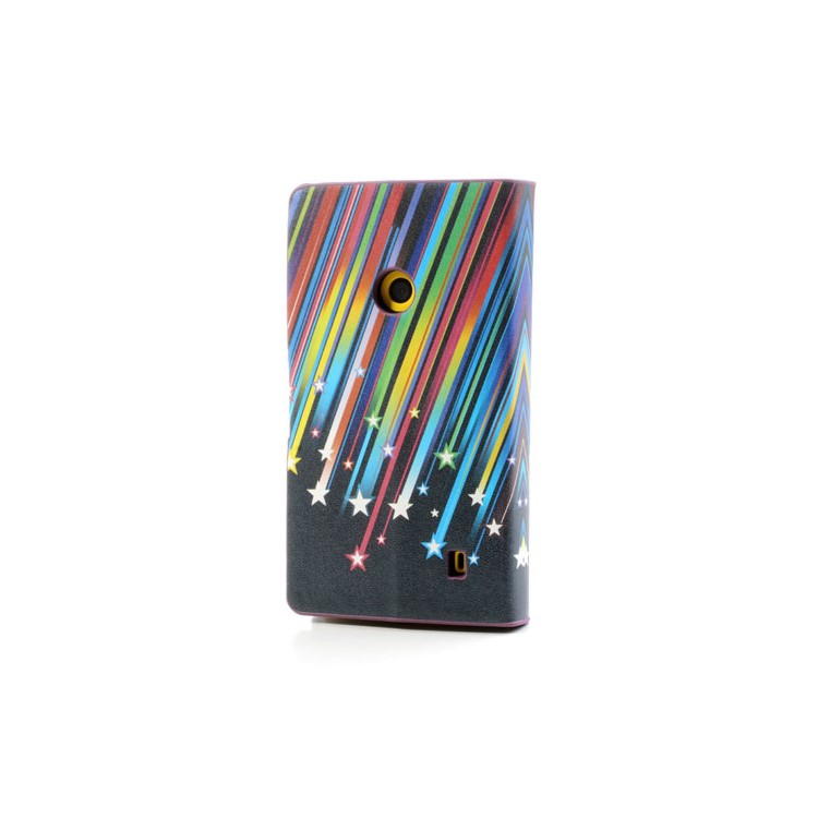 Meteor Shower Folio Leather Case for Nokia Lumia 520, w/ Card Slots and Stand