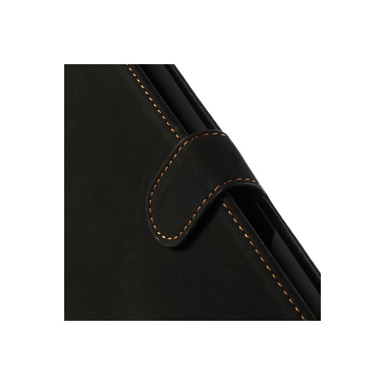 Antique Grain Leather Wallet Case Stand for Sony Xperia Z Ultra C6806 C6802 C6833 XL39h - Black-5
