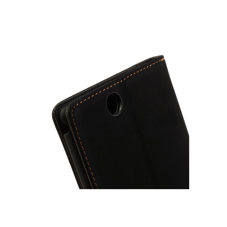 Antique Grain Leather Wallet Case Stand for Sony Xperia Z Ultra C6806 C6802 C6833 XL39h - Black-6
