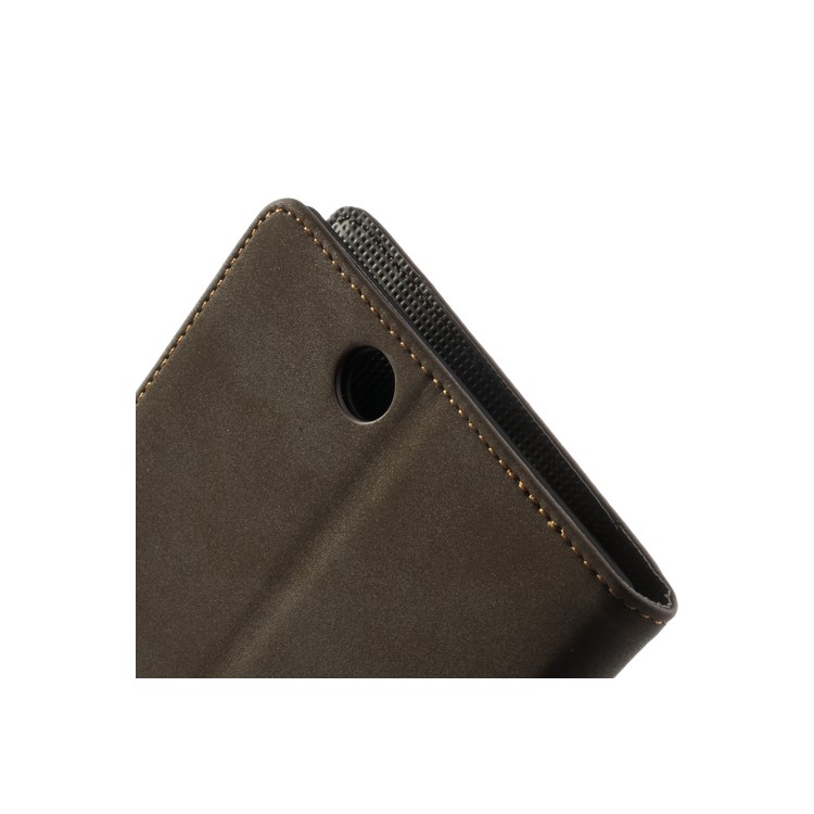 Antique Grain Leather Wallet Case Stand for Sony Xperia Z Ultra C6806 C6802 C6833 XL39h - Coffee-6