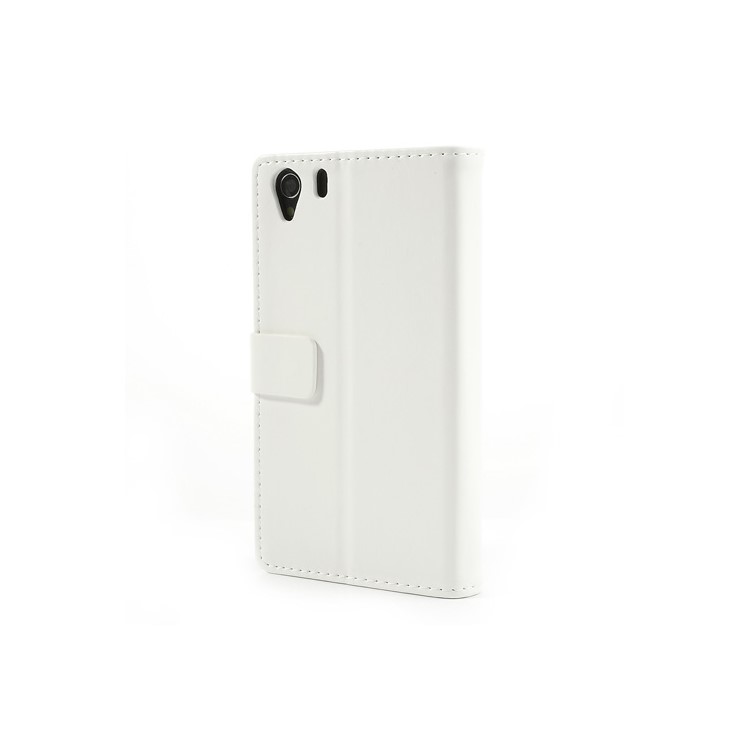 White Crazy Horse Wallet Leather Stand Case for Sony Xperia Z1 Honami C6903 C6902 C6943 L39h-2