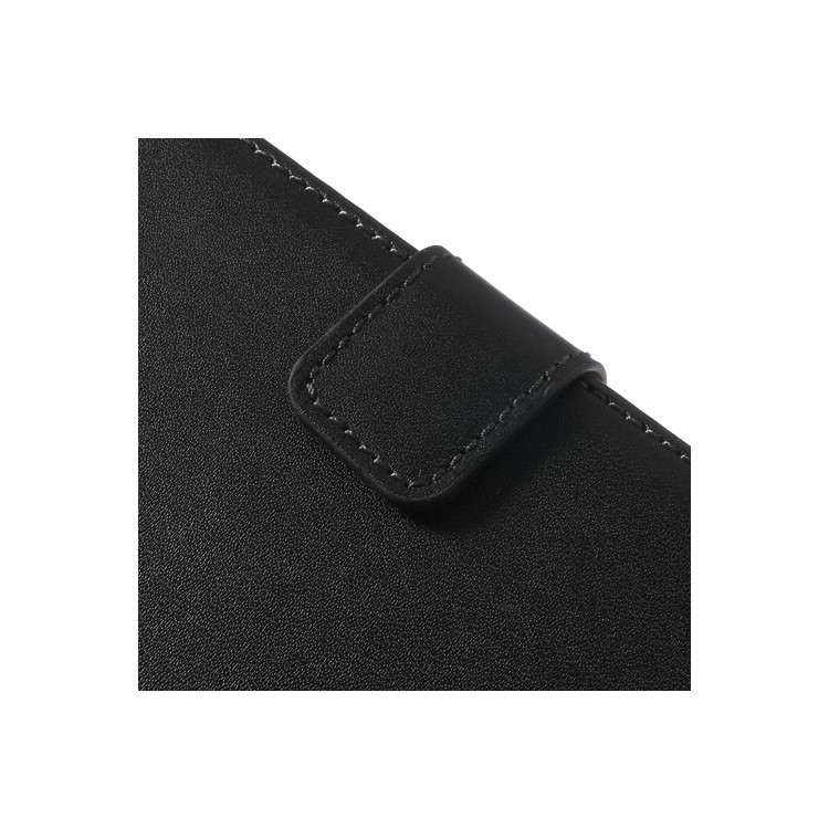 Genuine Split Leather Diary Case for Sony Xperia Z1 Compact D5503 - Black-8