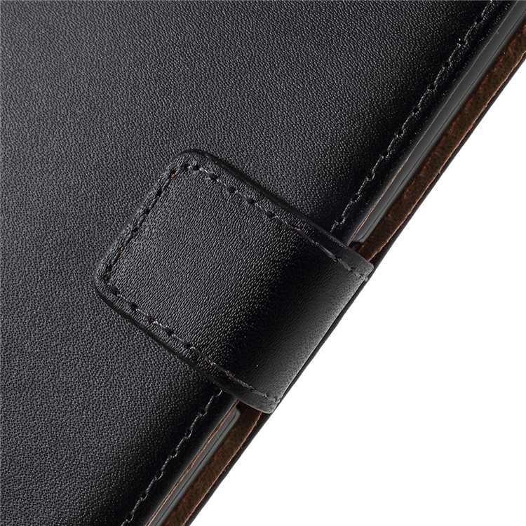 Genuine Split Leather Flip Case for Sony Xperia Z2 D6502 D6503 D6543 w/ Stand - Black-6