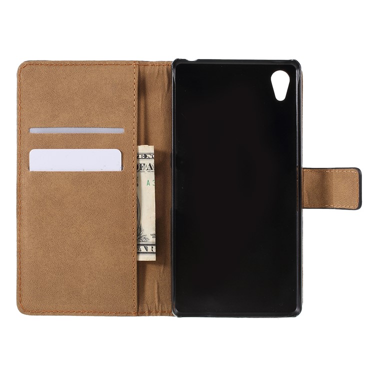 Genuine Split Leather Flip Case for Sony Xperia Z2 D6502 D6503 D6543 w/ Stand - Black-9