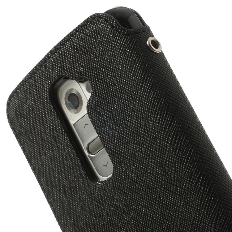 Roar Korea for LG Optimus G2 D803 VS980 Fancy Diary View Window Wallet Leather Cover - Black-10