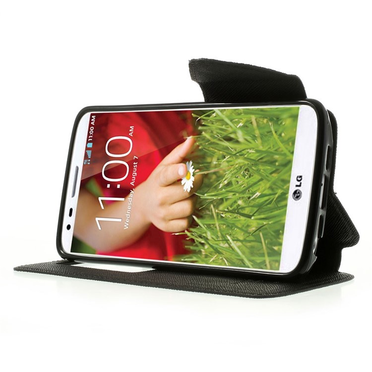 Roar Korea for LG Optimus G2 D803 VS980 Fancy Diary View Window Wallet Leather Cover - Black-3