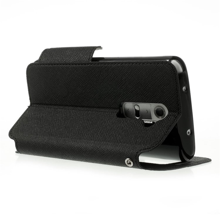 Roar Korea for LG Optimus G2 D803 VS980 Fancy Diary View Window Wallet Leather Cover - Black-4