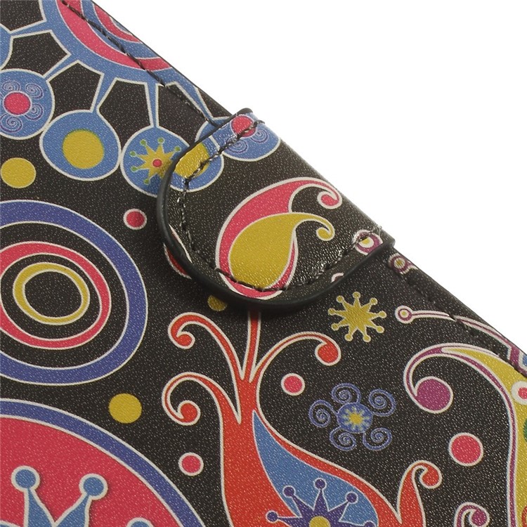 Paisley Pattern Leather Wallet Cover w/ Stand for Samsung Galaxy S5 mini SM-G800-8