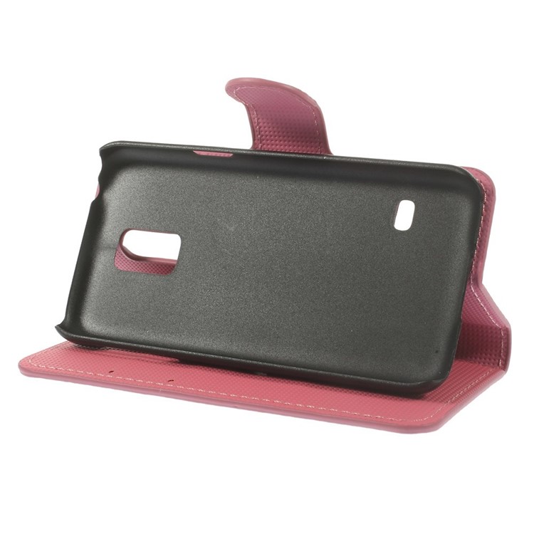 Elegant Lotus Leather Magnetic Cover w/ Card Slots for Samsung Galaxy S5 mini SM-G800-4