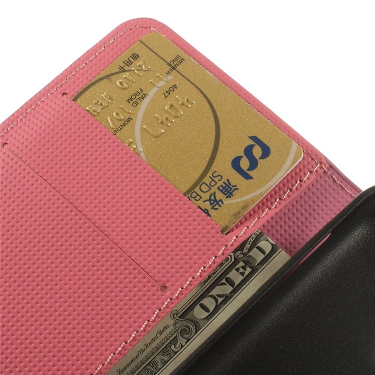 Elegant Lotus Leather Magnetic Cover w/ Card Slots for Samsung Galaxy S5 mini SM-G800-9