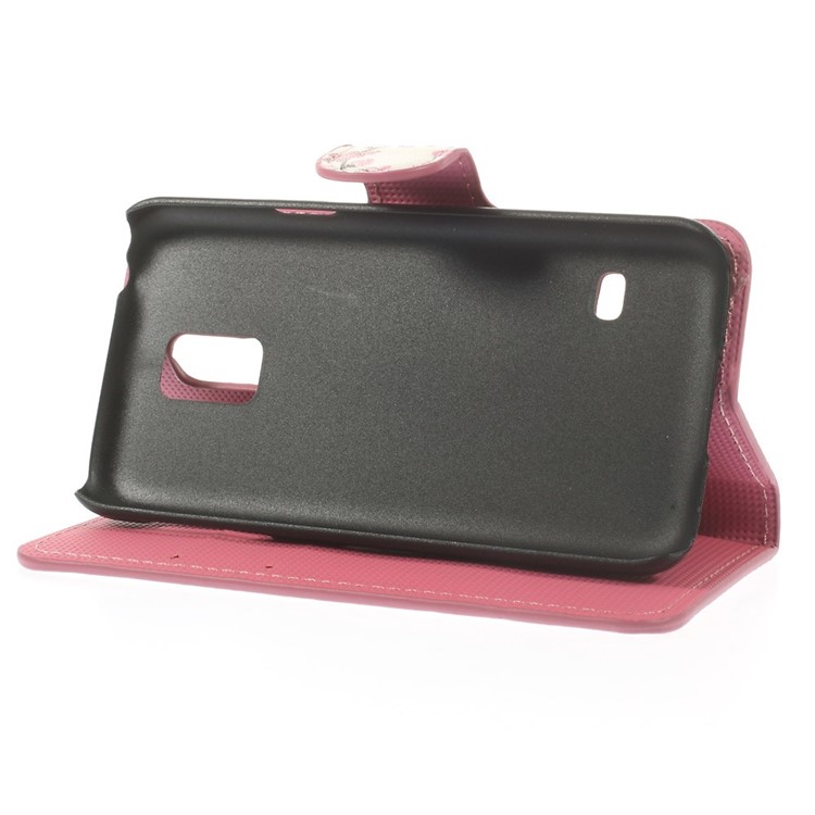 Plum Blossom Stand Leather Card Holder Cover for Samsung Galaxy S5 mini SM-G800-4