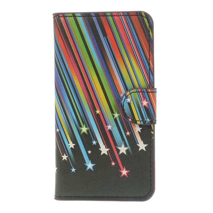 Meteor Shower Wallet Leather Magnetic Cover w/ Stand for Samsung Galaxy S5 mini SM-G800-3