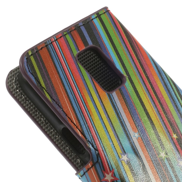 Meteor Shower Wallet Leather Magnetic Cover w/ Stand for Samsung Galaxy S5 mini SM-G800-8