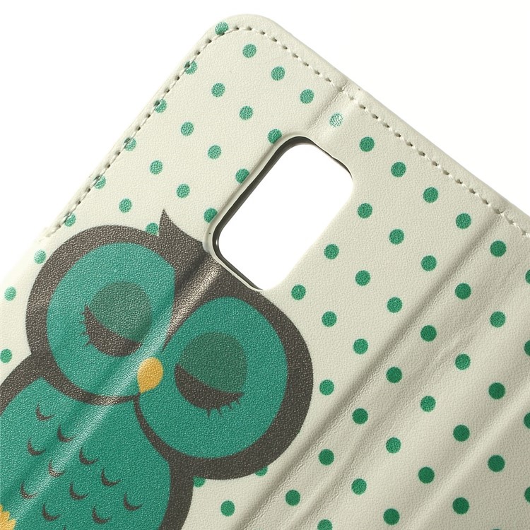 For Samsung Galaxy S5 mini SM-G800 Wallet Leather Cover w/ Stand - Sleeping Owl-7