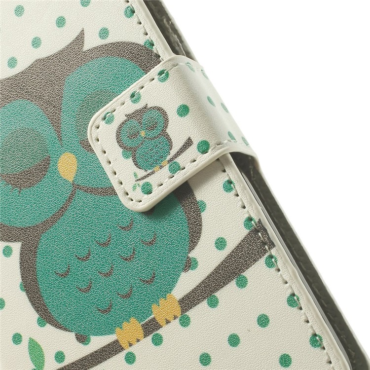 For Samsung Galaxy S5 mini SM-G800 Wallet Leather Cover w/ Stand - Sleeping Owl-8