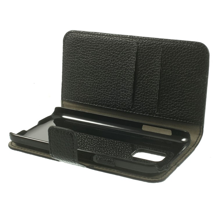 For Samsung Galaxy S5 mini SM-G800 Litchi Texture Leather Wallet Case w/ Stand - Black-5