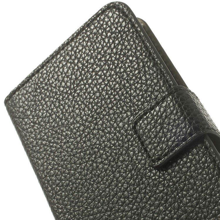 For Samsung Galaxy S5 mini SM-G800 Litchi Texture Leather Wallet Case w/ Stand - Black-8