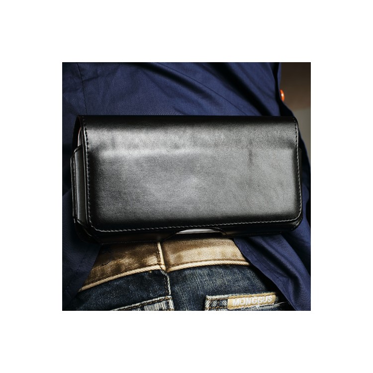 Horizontal Belt Clip Leather Holster Pouch Case for Samsung Galaxy Mega 5.8 I9150 I9152-9
