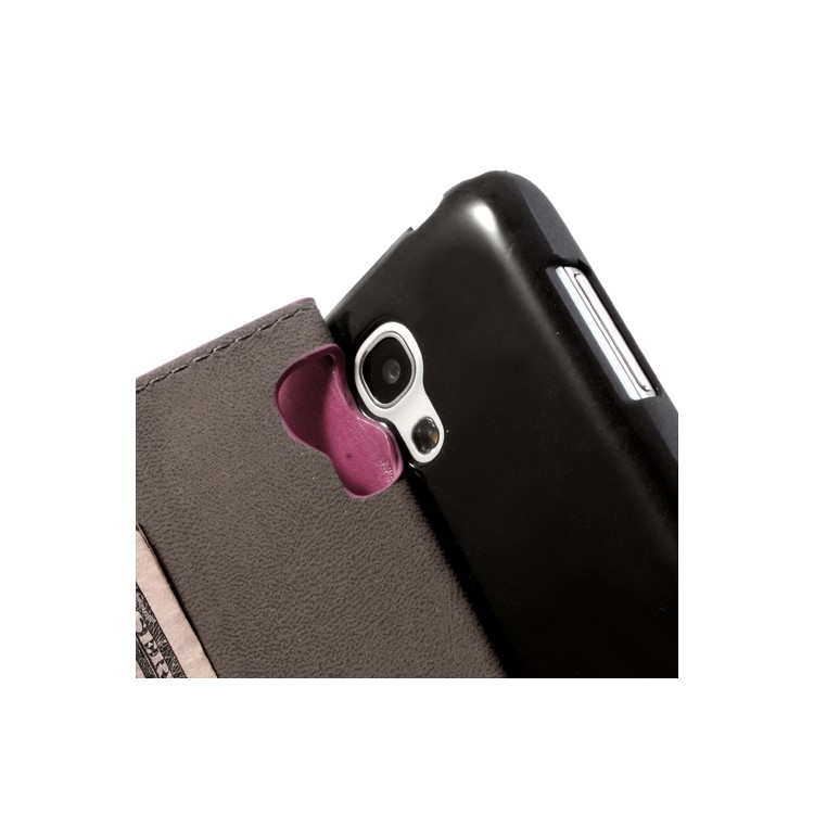 Rose Crazy Horse Stand Leather Cover for Samsung Galaxy S4 mini i9190 i9192-6
