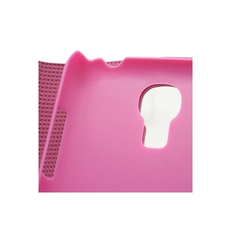 Pink Plum Card Slots Leather Case Stand for Samsung Galaxy S4 mini i9195 i9190-9