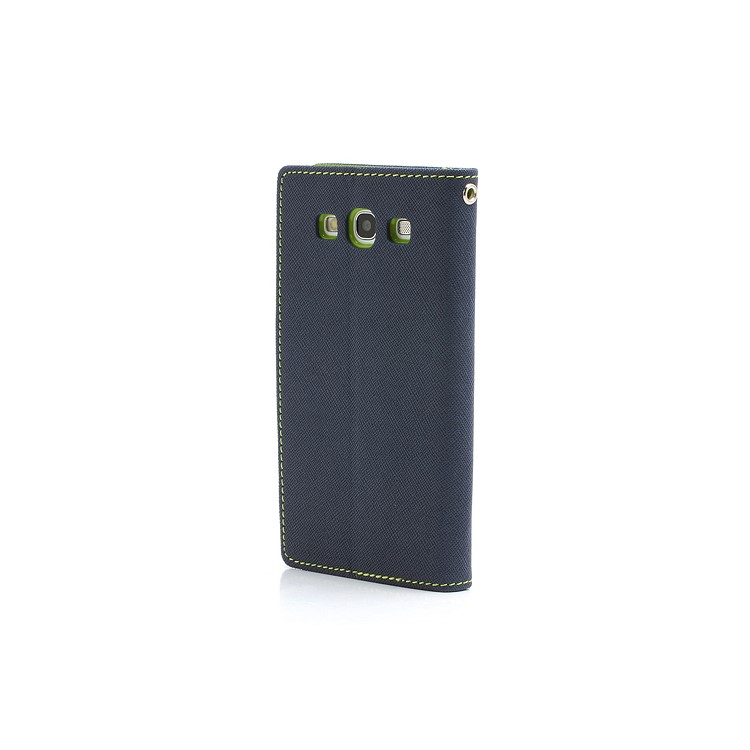 Mercury Fancy Diary Wallet Style Leather Stand Case for Samsung Galaxy S3 / III I9300 - Green / Dark Blue-2