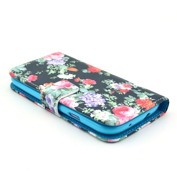 Beautiful Colorful Flowers Wallet Leather Phone Case Stand for Samsung Galaxy S3 I9300-3