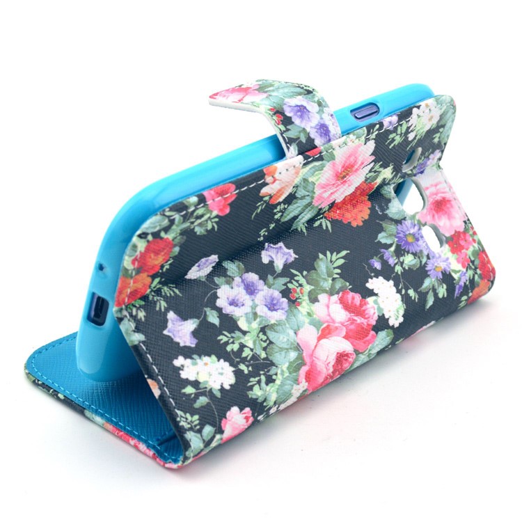 Beautiful Colorful Flowers Wallet Leather Phone Case Stand for Samsung Galaxy S3 I9300-6