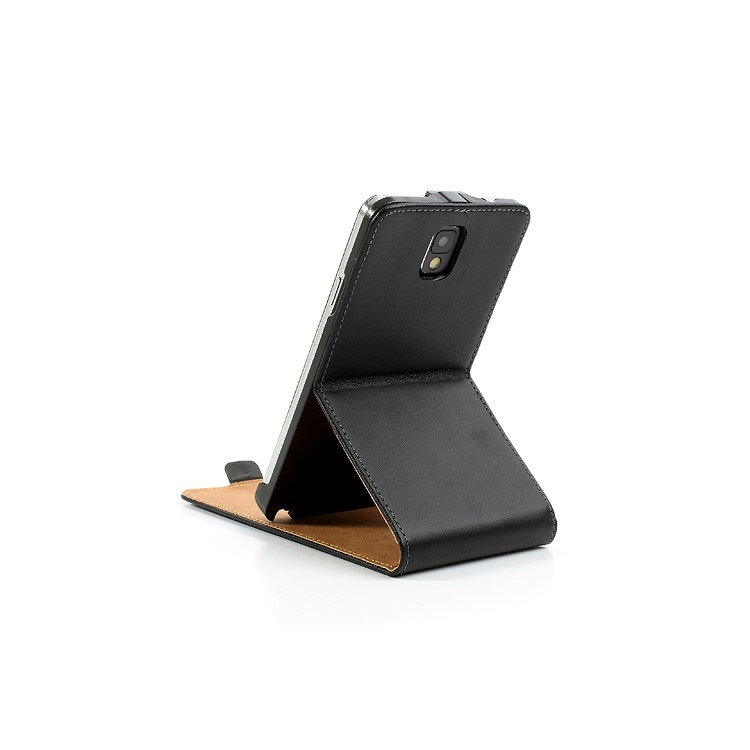 Genuine Split Leather Vertical Flip Case for Samsung Galaxy Note 3 N9005 N9002 N9000 - Black-7
