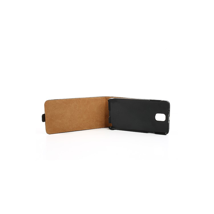 Genuine Split Leather Vertical Flip Case for Samsung Galaxy Note 3 N9005 N9002 N9000 - Black-8