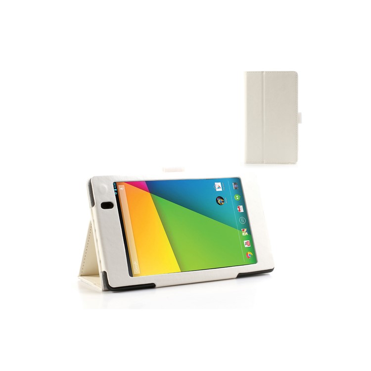 White for Asus Google Nexus 7 (2013) II 2nd Generation Crazy Horse Leather Stand Case-1