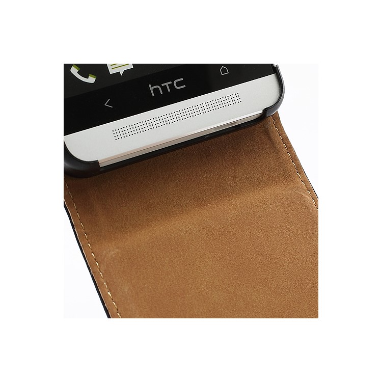 Premium Genuine Leather Magnetic Flip Case Accessories for HTC One M7 801e-8