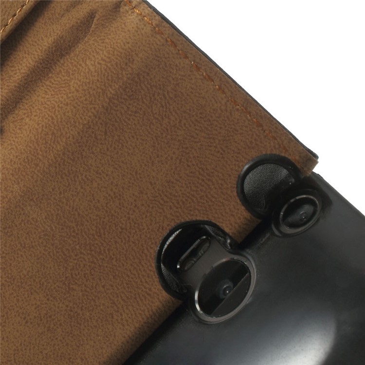 Genuine Split Leather Skin Wallet Case for HTC One M8 w/ Stand-7