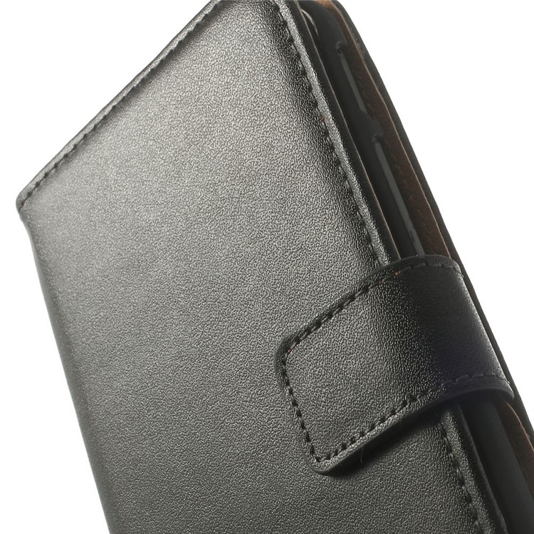 Genuine Split Leather Skin Wallet Case for HTC One M8 w/ Stand-9