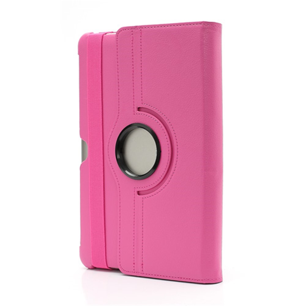 360 Degree Rotary Leather Case Stand for Samsung Galaxy Tab 2 10.1 P5100 P5110 P7500 P7510 - Rose-4