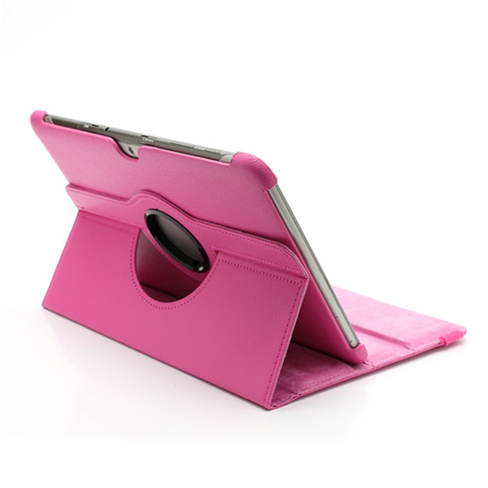 360 Degree Rotary Leather Case Stand for Samsung Galaxy Tab 2 10.1 P5100 P5110 P7500 P7510 - Rose-6