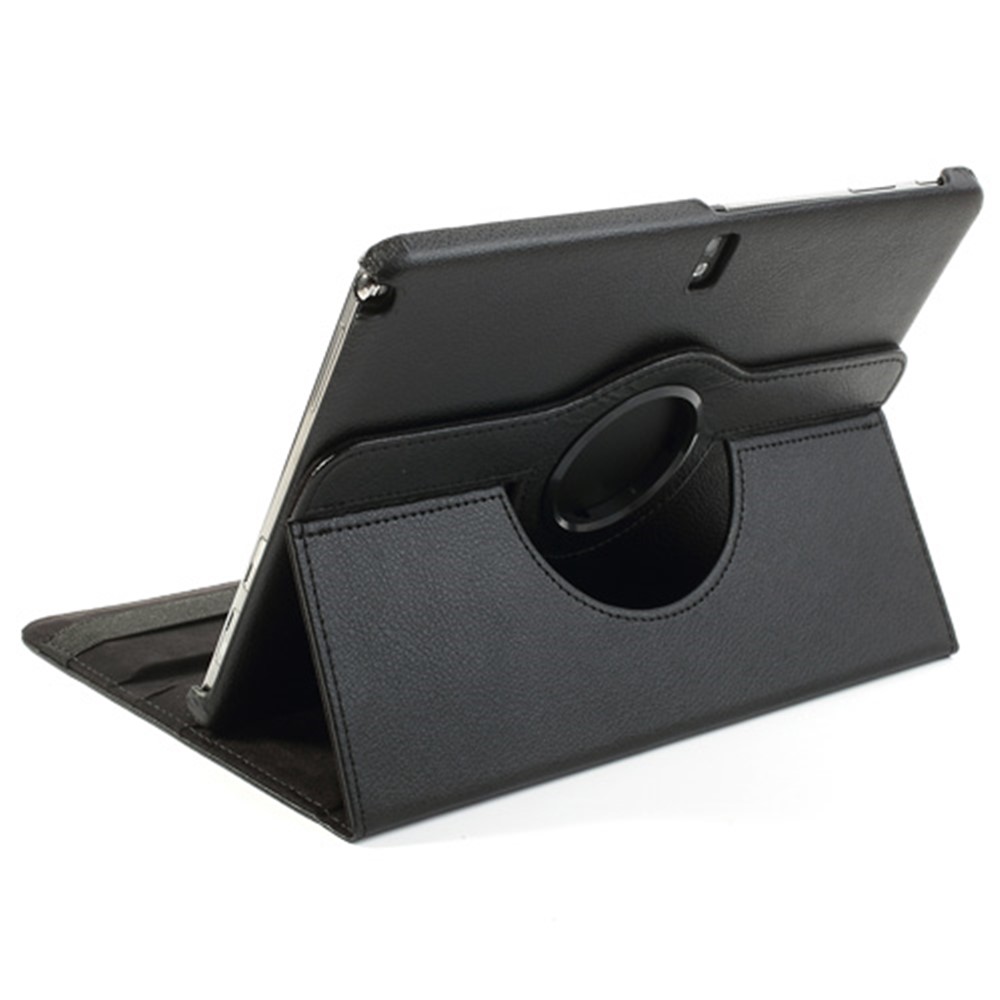 360 Rotary Litchi Grain Leather Cover w/ Stand for Samsung Galaxy Note 10.1 (2014 Edition) SM-P600 - Black-2
