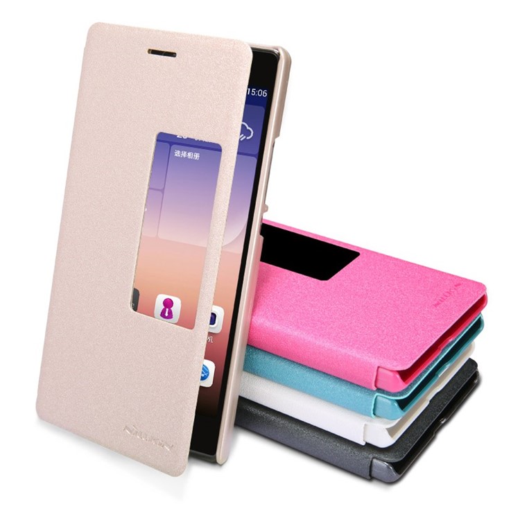 Image result for Nillkin HUAWEI Ascend P7 Sparkle LEATHER CASE - Gold