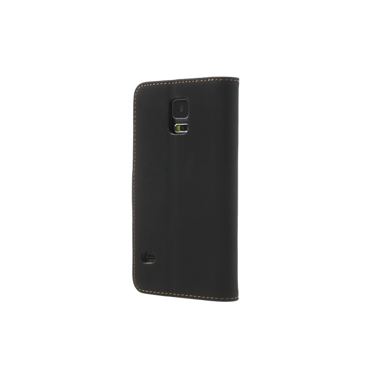 Retro Style Wallet Leather Stand Case Cover for Samsung Galaxy S5 G900F - Black-2