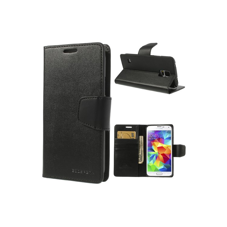 Mercury GOOSPERY Sonata Diary Leather Case for Samsung Galaxy S5 G900 - Black