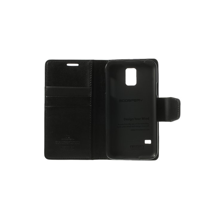 Mercury Sonata Diary Leather Case for Samsung Galaxy S5 G900 - Black-11