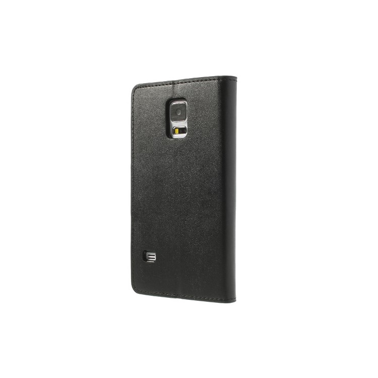 Mercury Sonata Diary Leather Case for Samsung Galaxy S5 G900 - Black-2