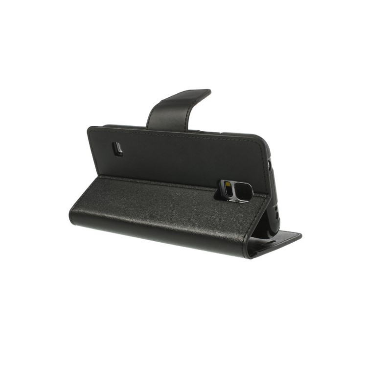 Mercury Sonata Diary Leather Case for Samsung Galaxy S5 G900 - Black-5