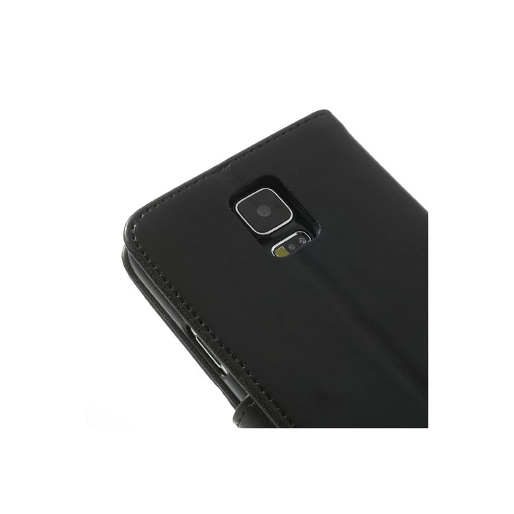 Crazy Horse Card Slots Leather Case for Samsung Galaxy S5 G900 w/ Stand - Black-9