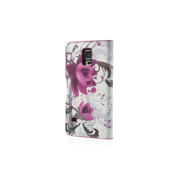 For Samsung Galaxy S5 G900 Beautiful Lotus Flower Wallet Leather Phone Case-2