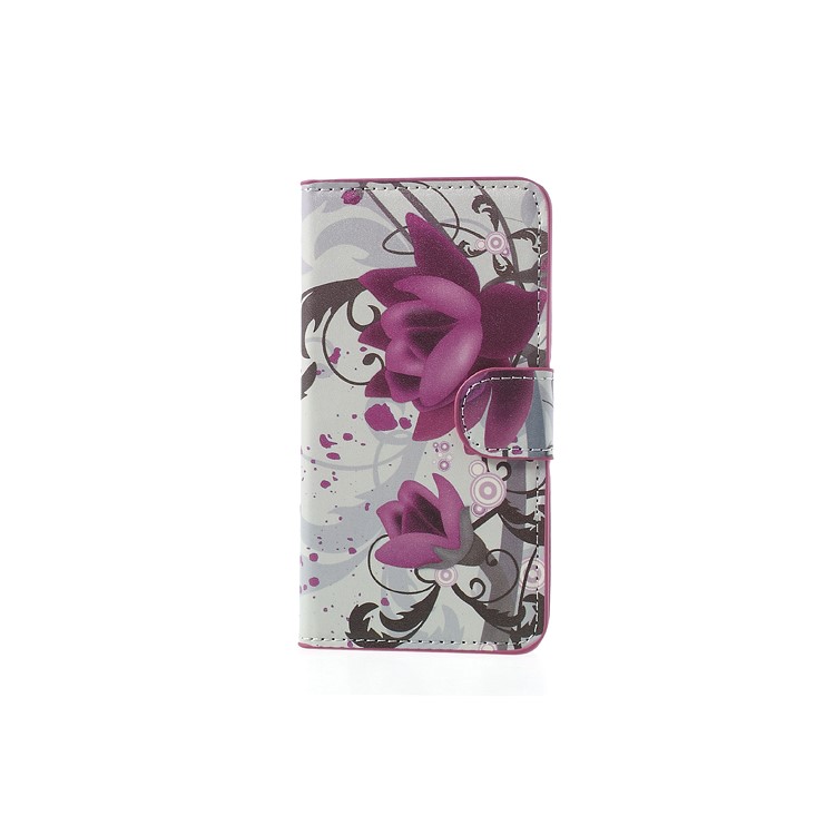 For Samsung Galaxy S5 G900 Beautiful Lotus Flower Wallet Leather Phone Case-3