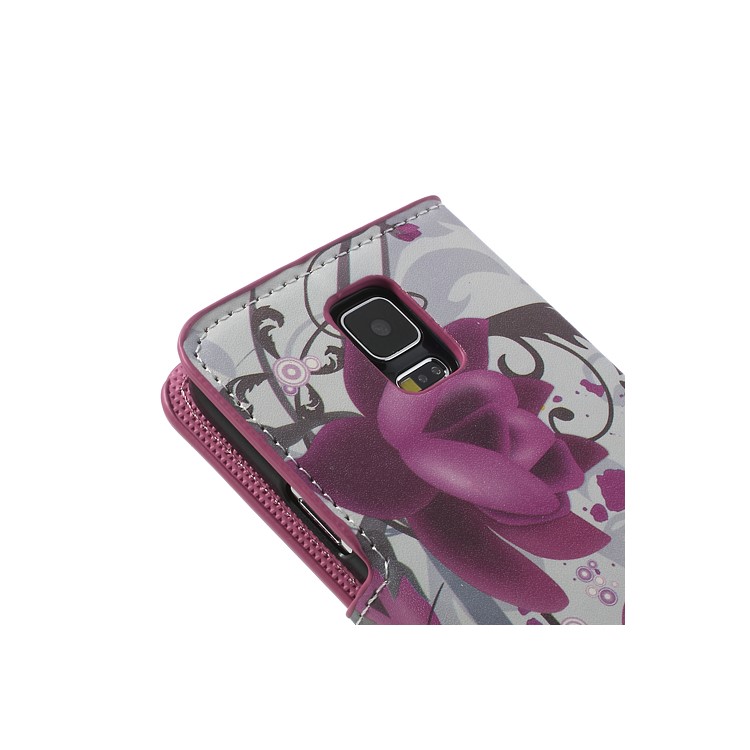 For Samsung Galaxy S5 G900 Beautiful Lotus Flower Wallet Leather Phone Case-8