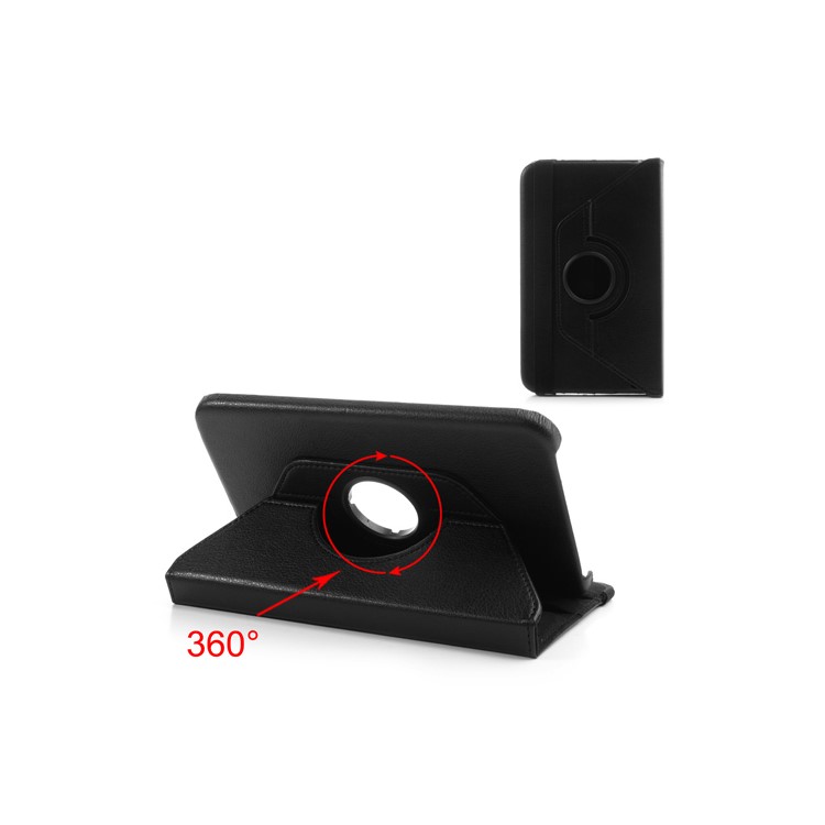 

Black 360 Rotary Stand Lychee Leather Case Cover for Samsung Galaxy Tab 3 8.0 T3100