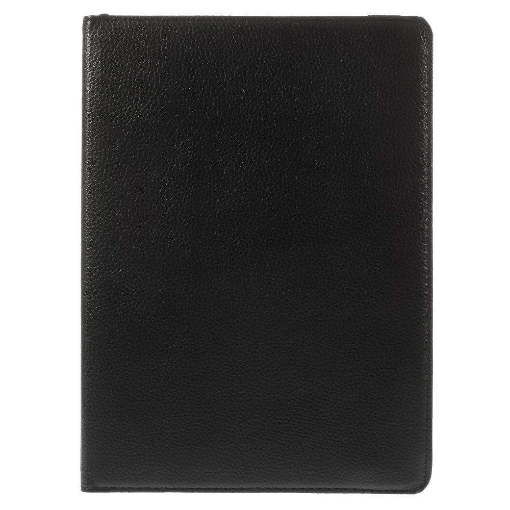 Cubierta de Cuero Inteligente Litchi de Soporte Rotativo Para Samsung Galaxy Tab S 10.5 T800 T805 - Negro