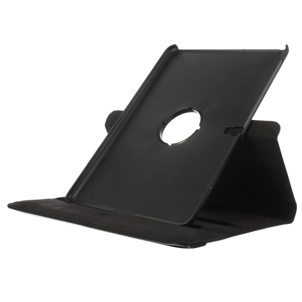 Cubierta de Cuero Inteligente Litchi de Soporte Rotativo Para Samsung Galaxy Tab S 10.5 T800 T805 - Negro